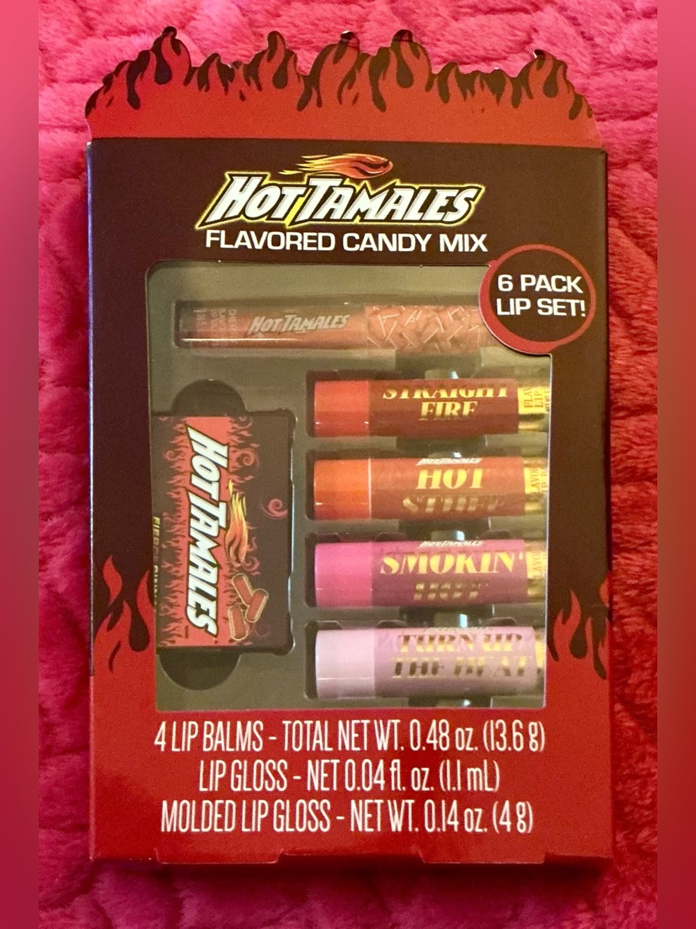 Lip Balm & Gloss 6-Pack — Red, Orange & Pink